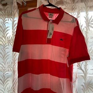 Lacoste stripe polo T shirt